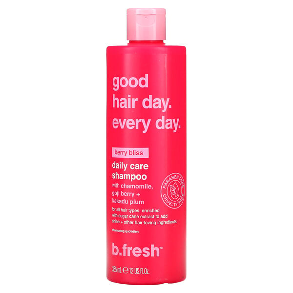 Good Hair Day Every Day, Шампунь для ежедневного ухода, для всех типов волос, Berry Bliss, 12 жидких унций (355 мл) B.fresh
