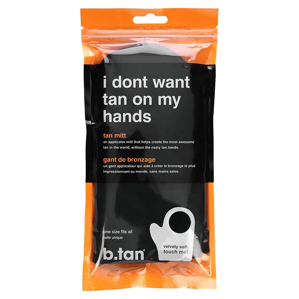 I Don't Want Tan on my Hands, Tan Mitt, Black, 1 Mitt B.Tan