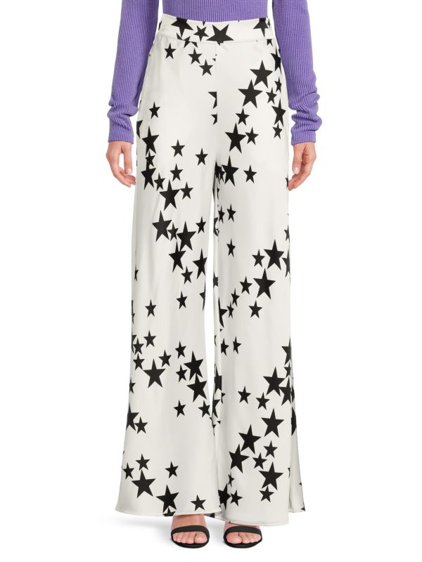 Широкие брюки со звездным принтом RENEE C