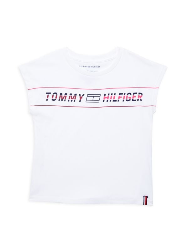 Футболка с логотипом для девочек Tommy Hilfiger