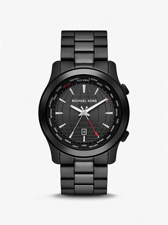 Крупногабаритные черные часы Runway Michael Kors