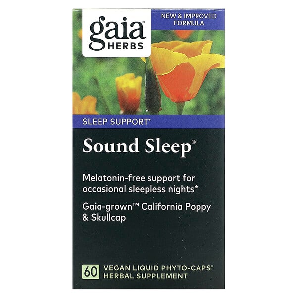 Sound Sleep, 60 веганских жидких фитокапсул Gaia Herbs