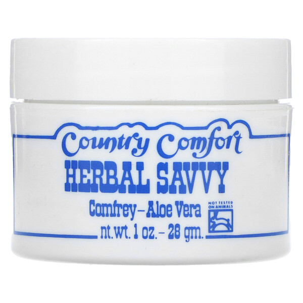 Herbal Savvy, Окопник и алоэ вера, 1 унция (28 г) Country Comfort