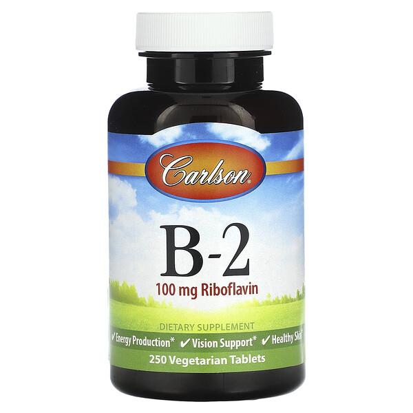 B-2, 100 mg, 250 Vegetarian Tablets Carlson