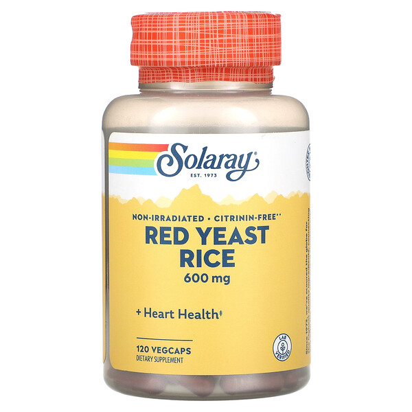 Red Yeast Rice, 600 mg, 120 VegCaps Solaray