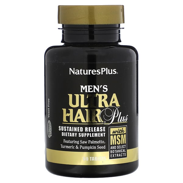 Men's Ultra Hair Plus, с МСМ и избранными растительными экстрактами, 60 таблеток NaturesPlus