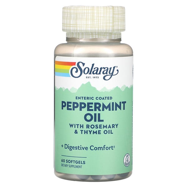 Peppermint Oil, 60 Softgels (Мягкие капсулы) Solaray