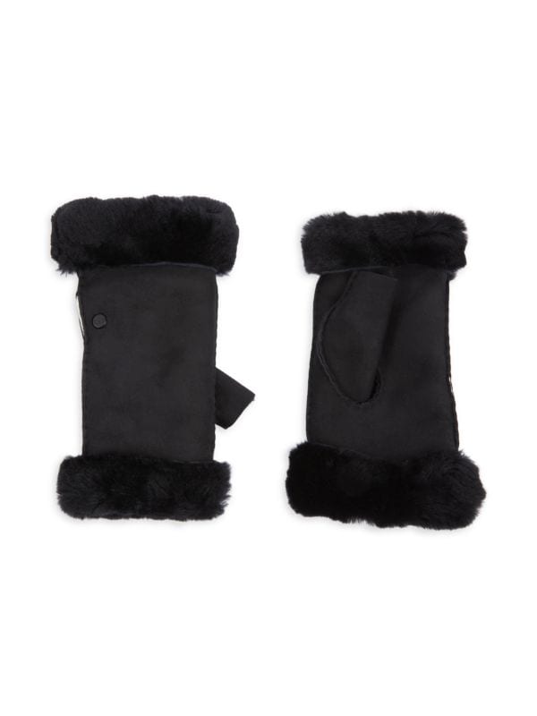 Перчатки UGG Shearling Lined Leather Fingerless UGG