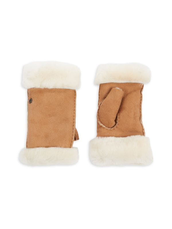 Перчатки UGG Shearling Lined Leather Fingerless UGG