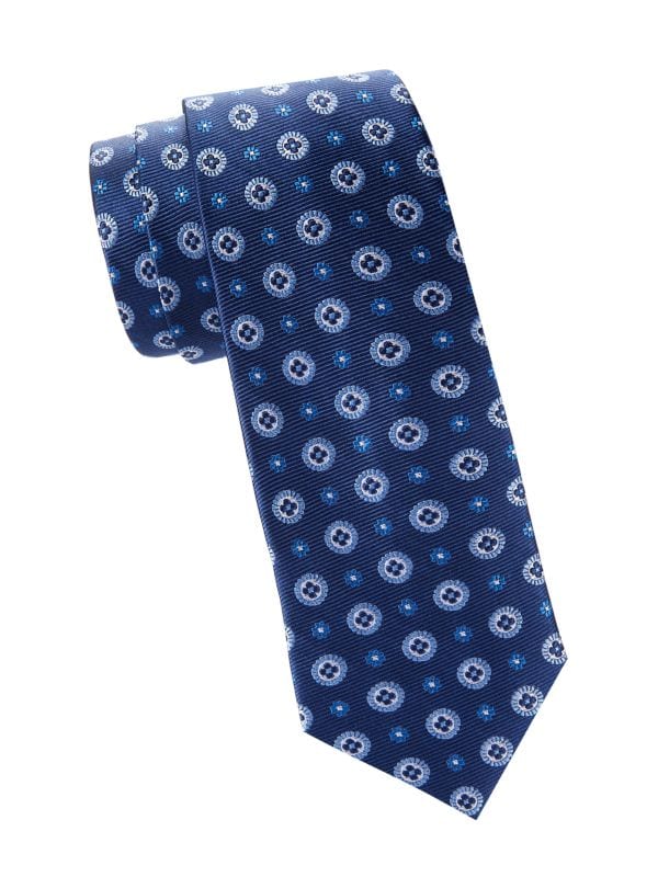 Шелковый галстук с медальоном Saks Fifth Avenue