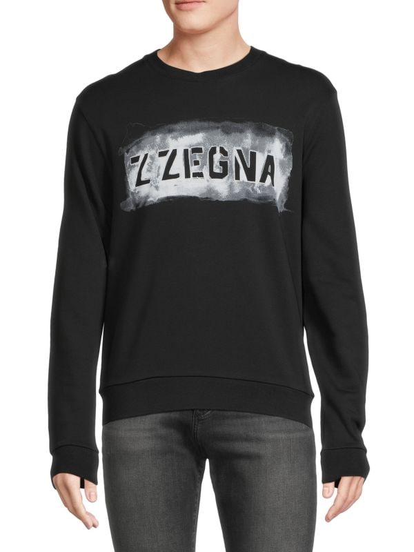 Толстовка с круглым вырезом и логотипом Z Zegna