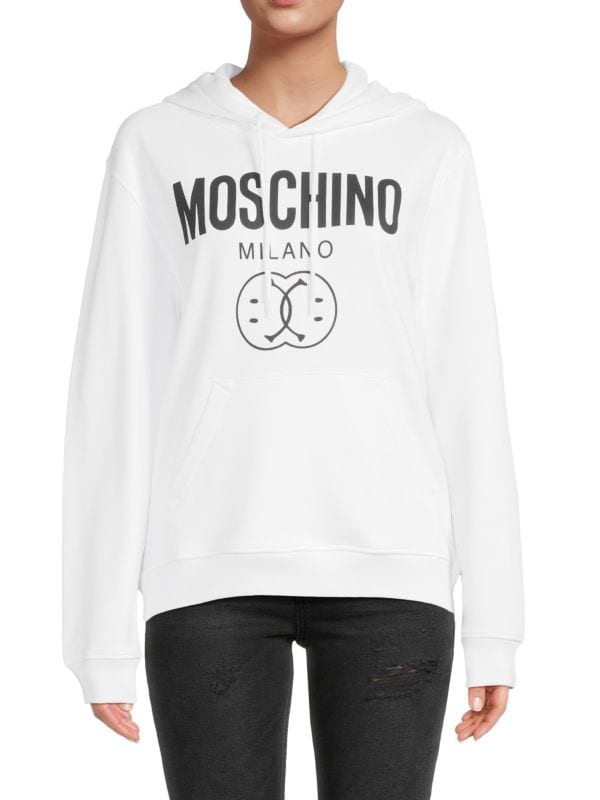 Толстовка с заниженными плечами и графическим логотипом Moschino
