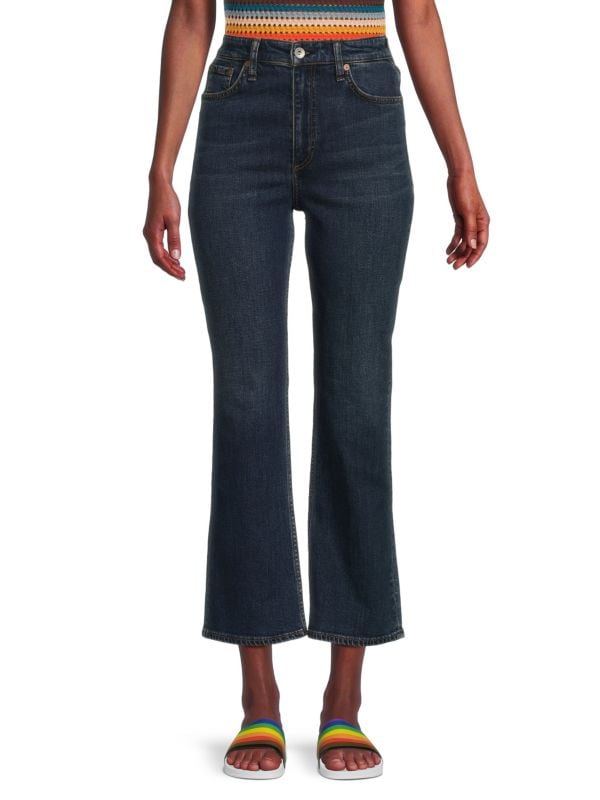 Расклешенные джинсы до щиколотки с высокой посадкой Casey Rag & Bone