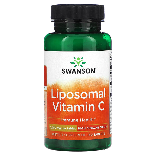Липосомальный витамин С, 1000 мг, 60 таблеток Swanson