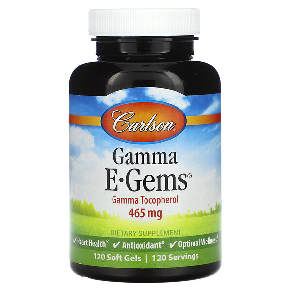 Gamma E-Gems, 465 мг, 120 мягких таблеток Carlson