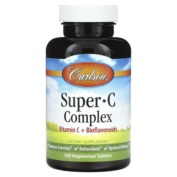 Супер C Комплекс - 100 растительных таблеток - Carlson Carlson