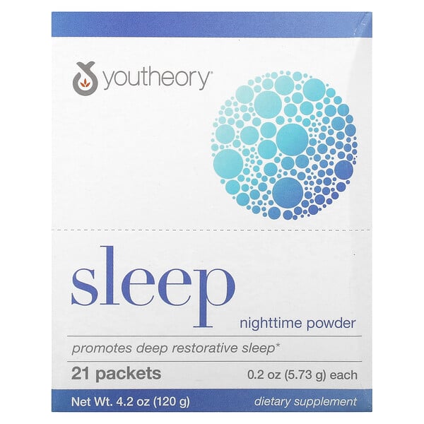 Sleep, Ночной порошок, 21 пакетик по 0,2 унции (5,73 г) каждый Youtheory