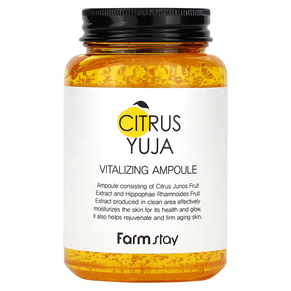 Citrus Yuja, Оживляющая ампула, для всех типов кожи, 8,45 жидких унций (250 мл) Farmstay