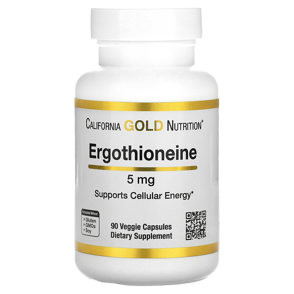 Ergothioneine, 5 mg, 90 Veggie Capsules (Капсулы на растительной основе) California Gold Nutrition