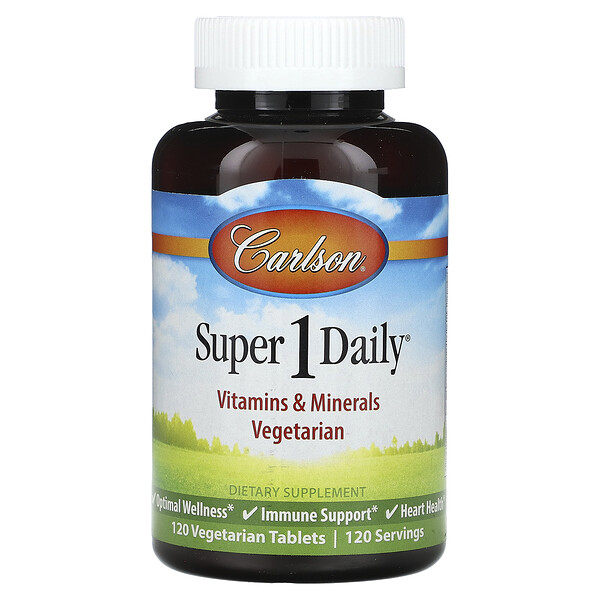 Super 1 Daily, 120 вегетарианских таблеток Carlson