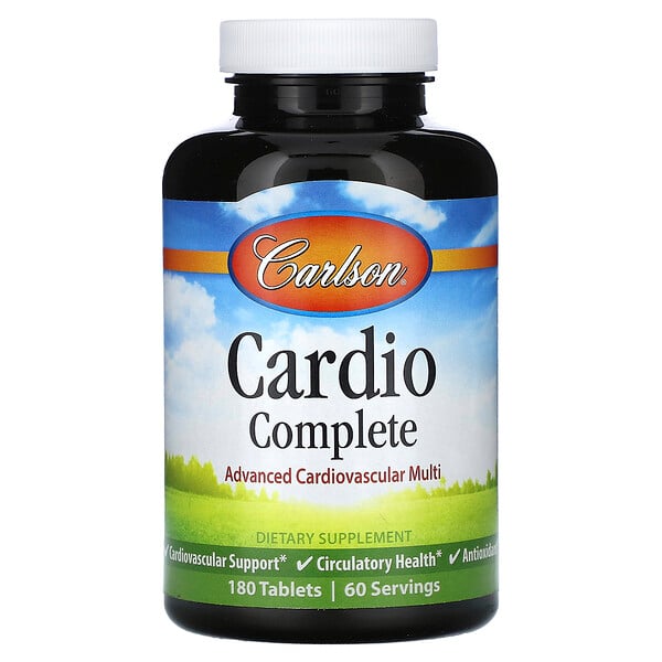 Cardio Complete, Продвинутая Кардио Мультивитаминная Формула - 180 таблеток - Carlson Carlson