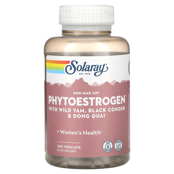 Фитоэстроген, 240 растительных капсул Solaray