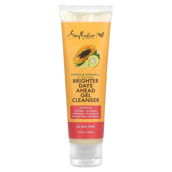 Brighter Days Ahead Gel (Гель) Cleanser, For All skin Types, 4 fl oz (Жидкие унции) (118 ml) SheaMoisture