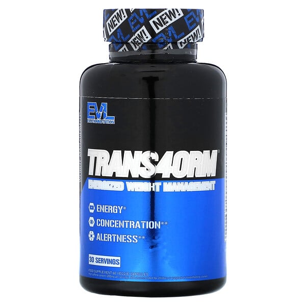 Trans4orm, Энергетический контроль веса, 60 растительных капсул EVLution Nutrition