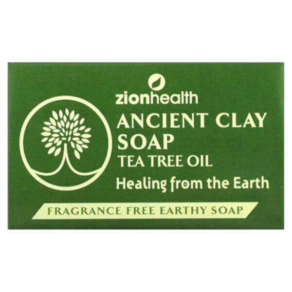 Мыло Ancient Clay с маслом чайного дерева, без отдушек, 6 унций (170 г) Zion Health