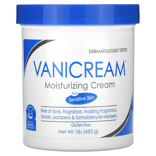 Увлажняющий крем, для сухой, раздраженной или чувствительной кожи, 1 фунт (453 г) Vanicream