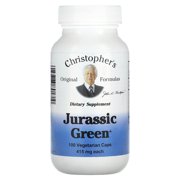 Jurassic Green, 415 mg, 100 Vegetarian Caps Christopher's