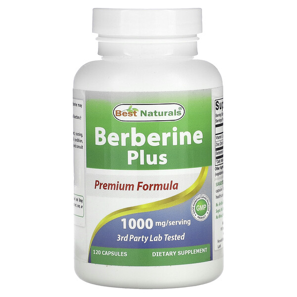 Berberine Plus, 500 mg, 120 Capsules Best Naturals