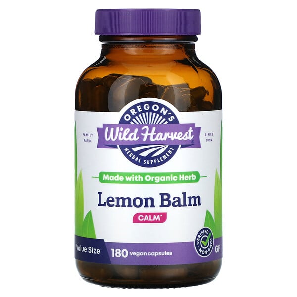 Lemon Balm, 180 Vegan Capsules Oregon's Wild Harvest