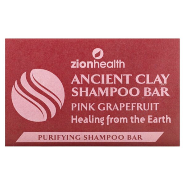 Ancient Clay Shampoo Bar, Pink Grapefruit, 6 oz (70 g) Zion Health