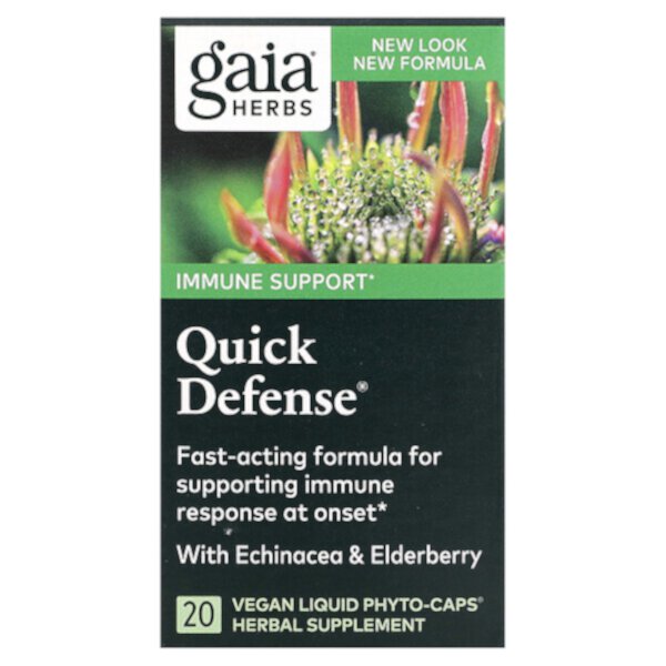 Quick Defense - 20 Веганские Жидкие Фито-Капсулы - Gaia Herbs Gaia Herbs