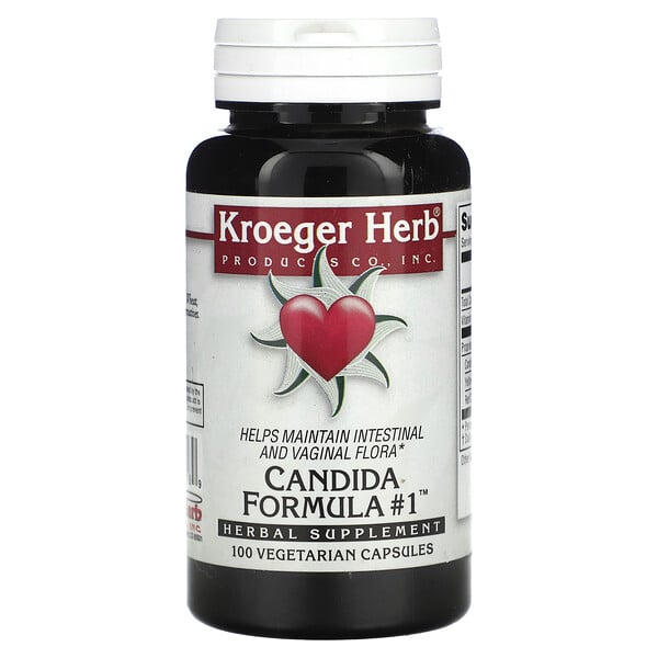 Candida Formula #1, 100 Vegetarian Capsules Kroeger Herb Co