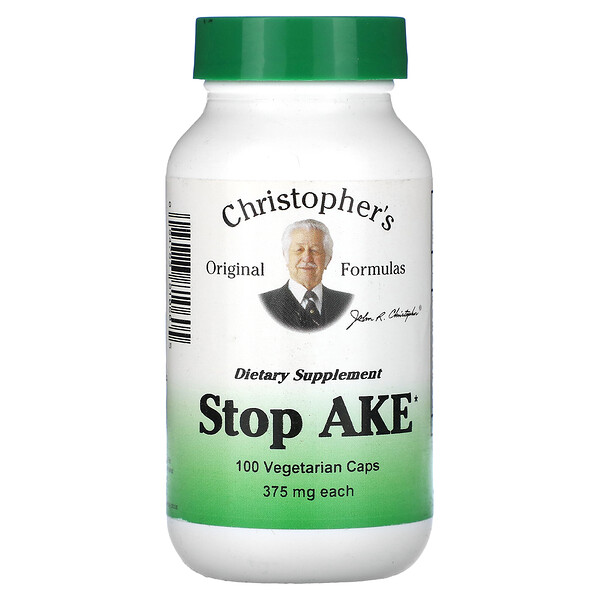 Stop-Ache, 375 мг, 100 вегетарианских капсул Christopher's