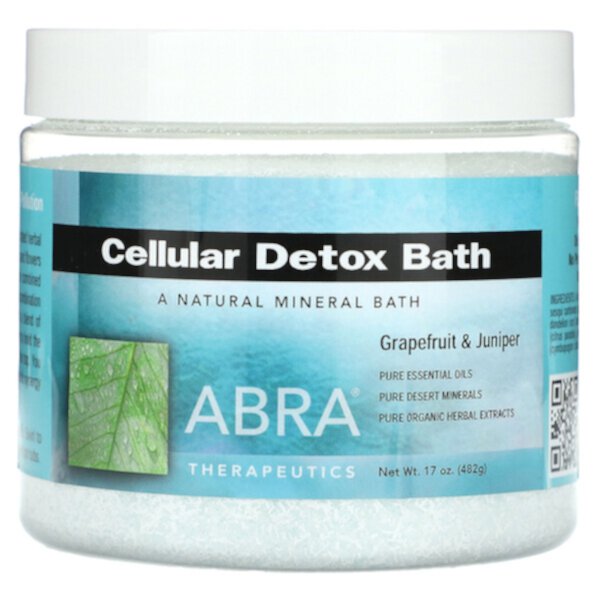 Ванна Cellular Detox, грейпфрут и можжевельник, 17 унций (482 г) Abra Therapeutics