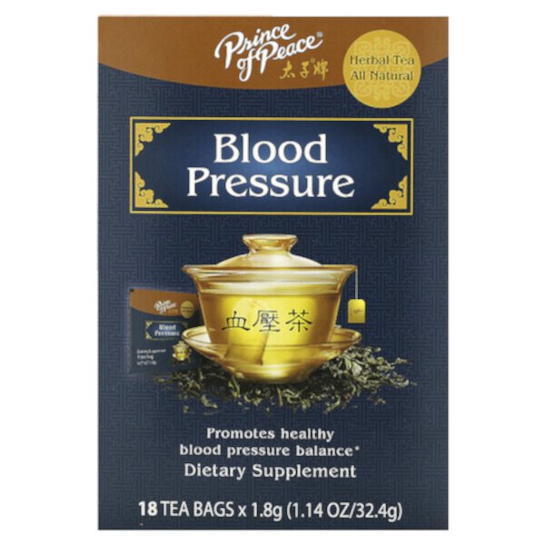 Herbal Tea, Blood Pressure, 18 Tea Bags, 1.14 oz (32.4 g) Prince of Peace