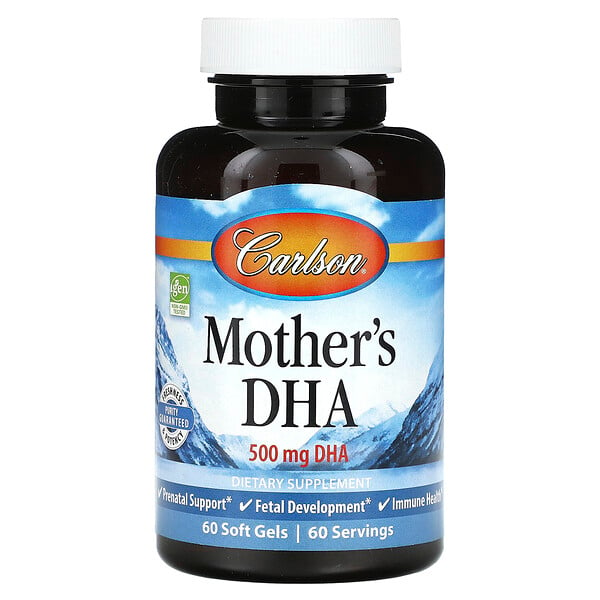 Mother's DHA - 500 мг - 60 мягких капсул - Carlson Carlson