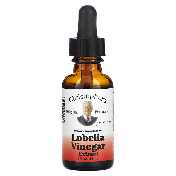 Lobelia Vinegar Extract, 1 fl oz (Жидкие унции) (30 ml) Christopher's