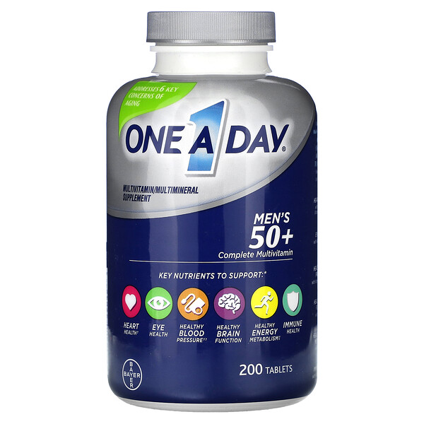 Men's 50+, Комплексные мультивитамины, 200 таблеток One-A-Day