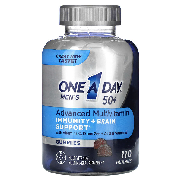 Для мужчин, 50+, расширенные мультивитамины, 110 жевательных таблеток One-A-Day