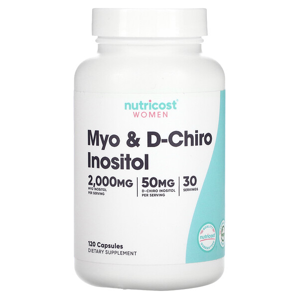 Инозитол для женщин - Myo и D-Chiro - 120 капсул - Nutricost Nutricost