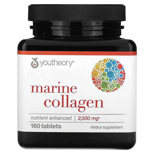 Морской коллаген - 2500 мг - 160 таблеток - Youtheory Youtheory