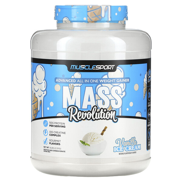 Mass Revolution, Ванильное мороженое, 6 фунтов (2721 г) MuscleSport