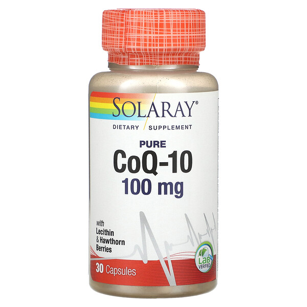 Чистый CoQ10, 100 мг, 30 капсул - Solaray Solaray