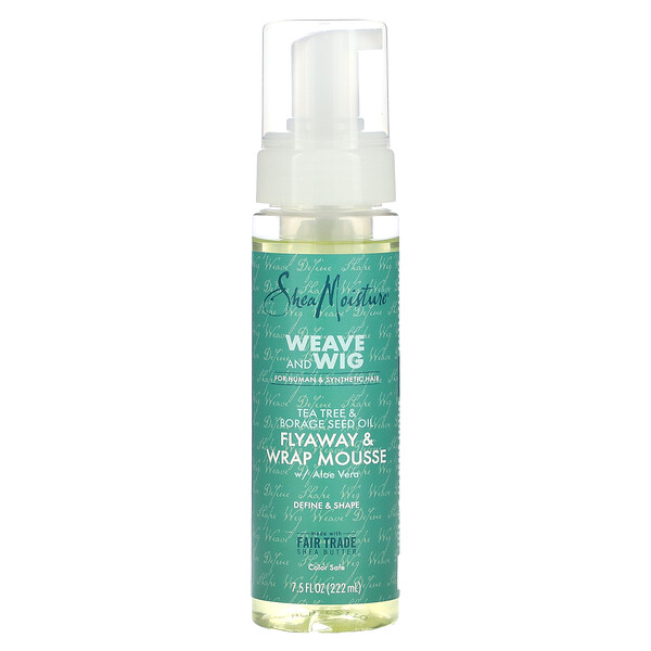 Weave and Wig, Flyaway & Wrap Mousse with Aloe Vera, 7.5 fl oz (222 ml) SheaMoisture