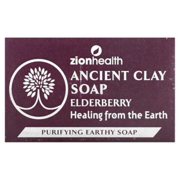 Мыло Ancient Clay, бузина, 6 унций (170 г) Zion Health