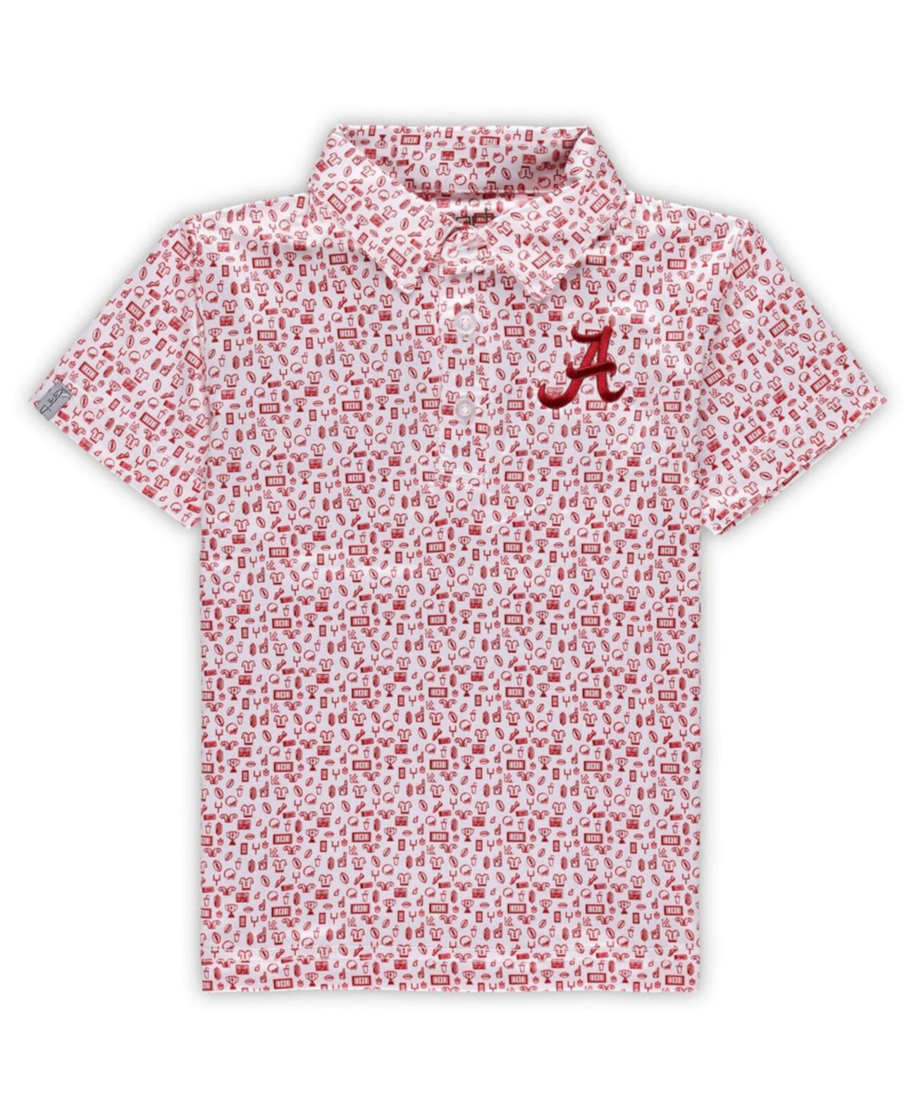 Поло рубашка Garb Детское Alabama Crimson Tide Crew с принтом Garb